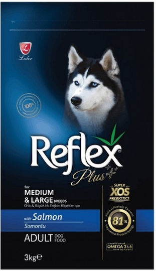 Reflex Plus Adult Medium/Large 15kg Hrană Uscată pentru Câini Adulţi de Rase Medii & Mari cu Somon