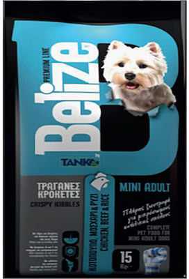 Tanko Belize Mini Breeds 15kg Dry Food for Adult Dogs of Small Breeds with Chicken and Rice