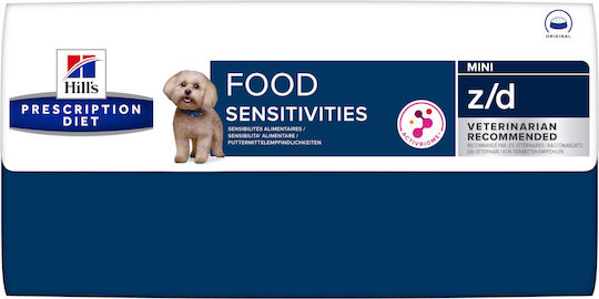 Hill's Prescription Diet Z/D Food Sensitivities Mini 1kg Dry Food Gluten-Free for Adult Small Breed Dogs with Vegetables