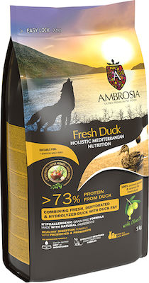 Ambrosia 5kg Dry Food Grain Free for Adult Dogs with Duck