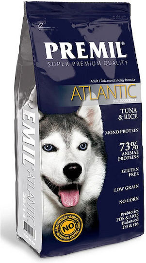 Atlantic Tuna 15kg Dry Food Gluten-Free, with Few Grains for Adult Dogs with Tuna