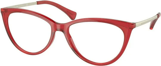 Ralph Lauren Women's Acetate Prescription Eyeglass Frames Cat Eye Red PH7131 5734