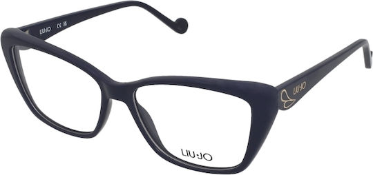 Liu Jo Women's Acetate Cat Eye Blue Prescription Eyeglass Frame LJ2756-400