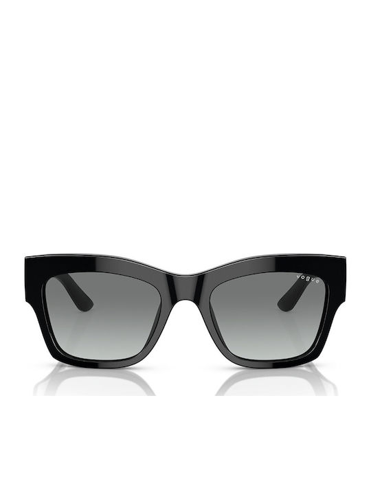 Vogue Ochelari De Soare Pentru Femei Cu Ramă Neagră Din Plastic Și Lentile Gri Degrade VO5524S W44/11