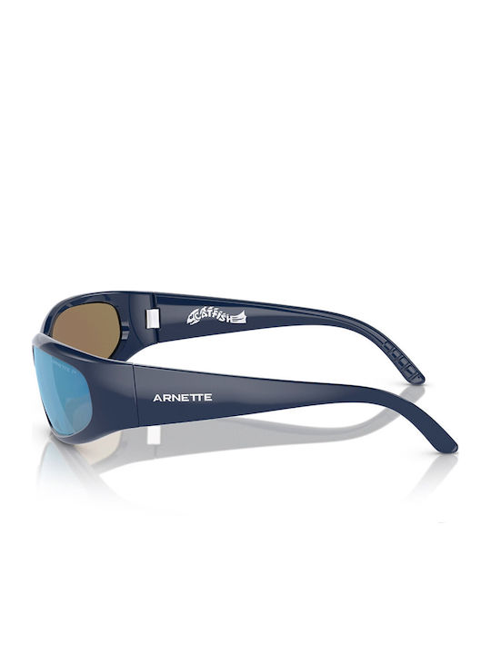 Arnette Unisex Γυαλιά Ηλίου με Μπλε Κοκκάλινο Σκελετό και Μπλε Polarized Καθρέφτη Φακό
