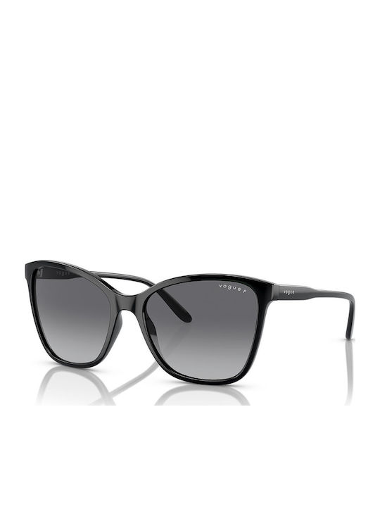 Vogue Women’s Sunglasses with Black Horn-Rimmed Frame and Grey Gradient Lens VO5520S W44/T3