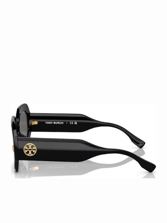 Tory Burch Damen Sonnenbrille mit Schwarz Kunststoff Gestell und Schwarz Linse TY7192u-170987