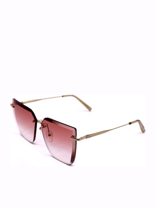 Longchamp Γυναικεία Γυαλιά Ηλίου με Χρυσό Μεταλλικό Σκελετό LO142S 716