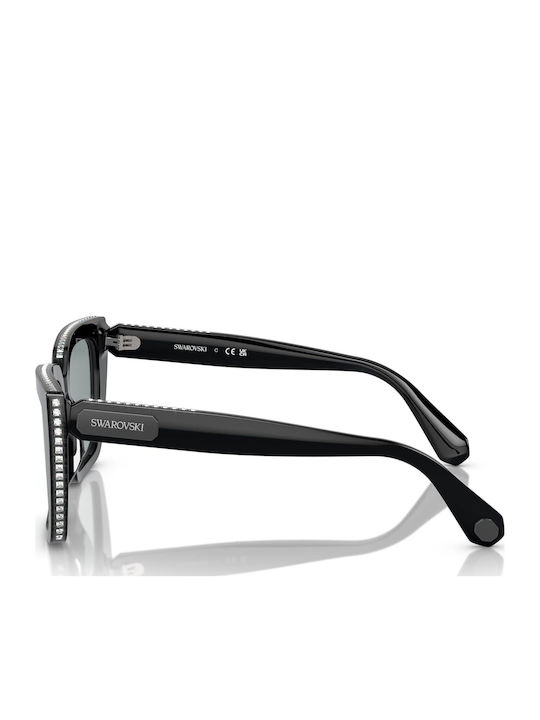 Swarovski Feminini Ochelari de soare cu Negru Cadru și Negru Polarized Lentilă 101581