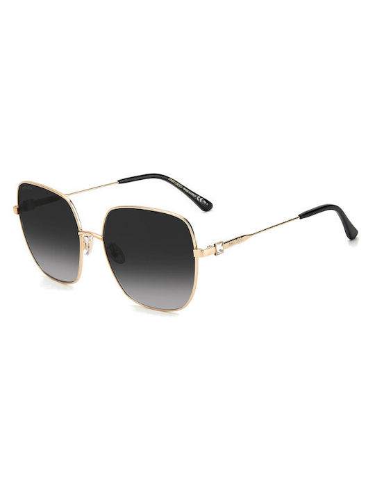 Jimmy Choo Sunglasses with Gold Metal Frame and Gray Gradient Lens Kori/G/SK RHL/9O