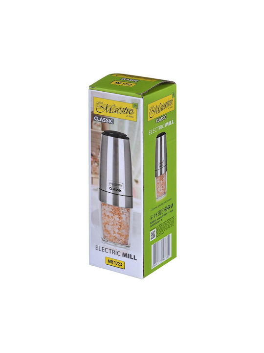 Maestro Electric Set Spice Mills made of Metal in Gray Color 6cm 1pcs