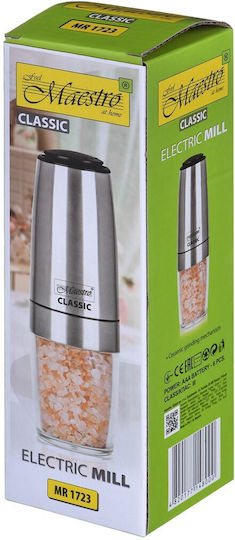 Maestro Set Electric Râșnițe Condimente Metal în Culoare Gri 6cm 1buc
