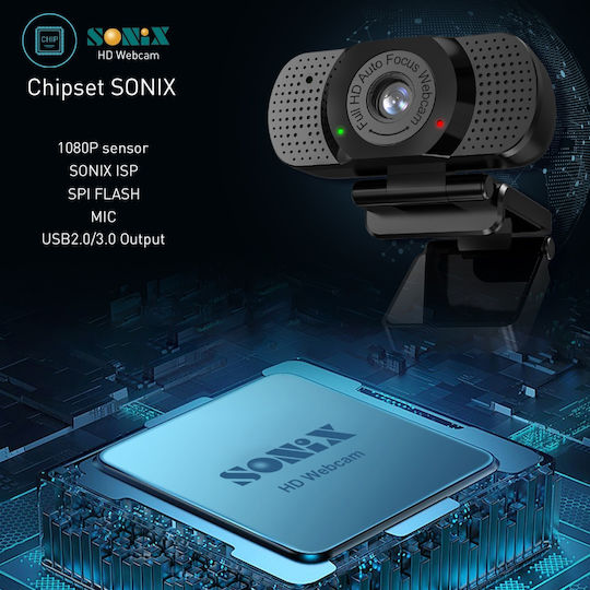 EDUP Web Camera HD 720p με Autofocus EP-1080P8