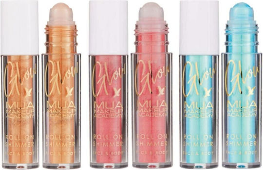 MUA Glow X Roll On Shimmer Eye Shadow in Liquid Form Tropical Azure 2.8gr