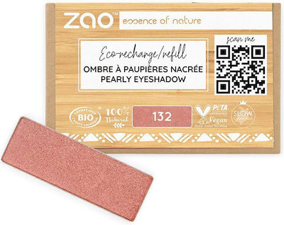 Zao Organic Makeup Rectangle Pearly Shadow Refill Fard de Pleoape Formă Solidă cu Culoare Roz 1.3gr