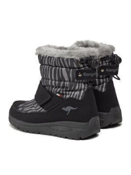 Kids Snow Boots with Velcro Black