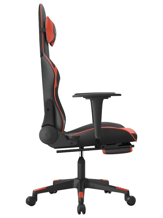 vidaXL 345458 Gaming Chair with Footrest Black/Red