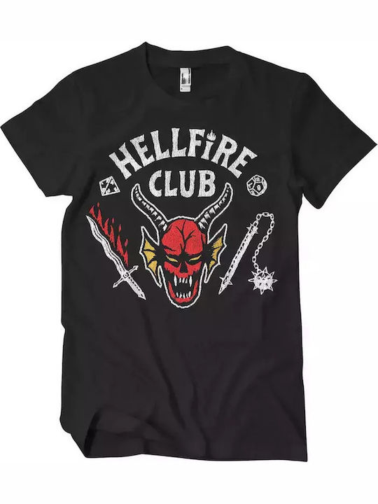 Hellfire Club Logo T-shirt Stranger Things White Cotton