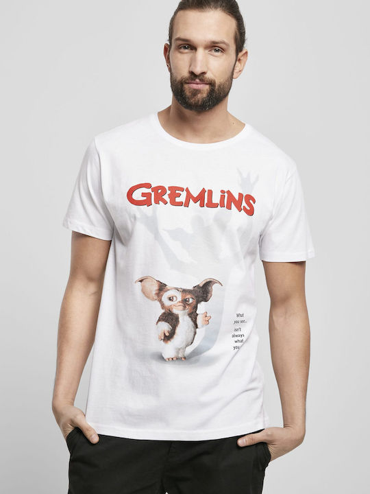 Merchcode Gremlins Poster T-shirt Λευκό Βαμβακερό
