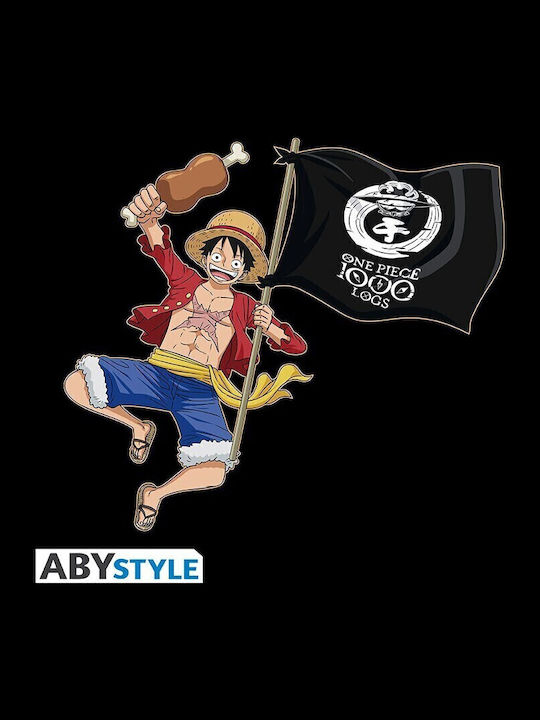 Abysse One Piece Monkey D. Luffy T-shirt σε Μαύρο χρώμα