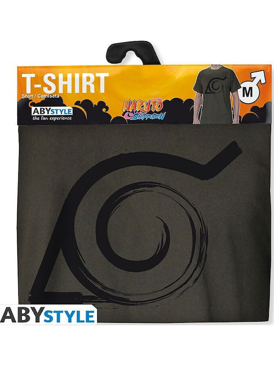 Abysse Naruto Shippuden Konoha T-shirt σε Χακί χρώμα