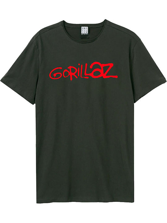 Amplified Gorillaz Logo T-shirt Black Cotton