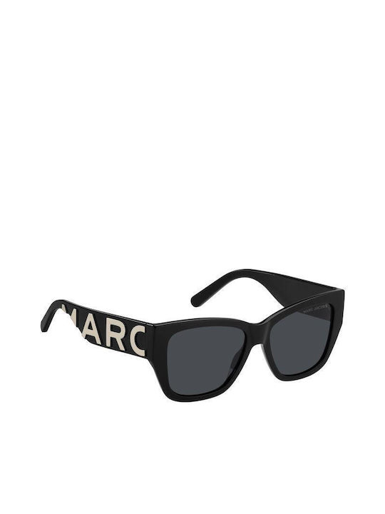 Marc Jacobs Women's Sunglasses with Black Plastic Frame and Black Lens MARC 695/S 80S/2K