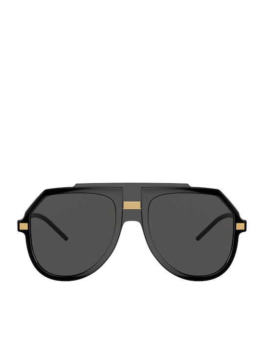 Dolce & Gabbana Мъжки Слънчеви Очила с Черна Пластмасова Рамка и Сиви Стъкла DG6195 501/87