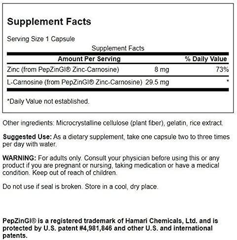 Swanson Zinc Carnosine 60 κάψουλες