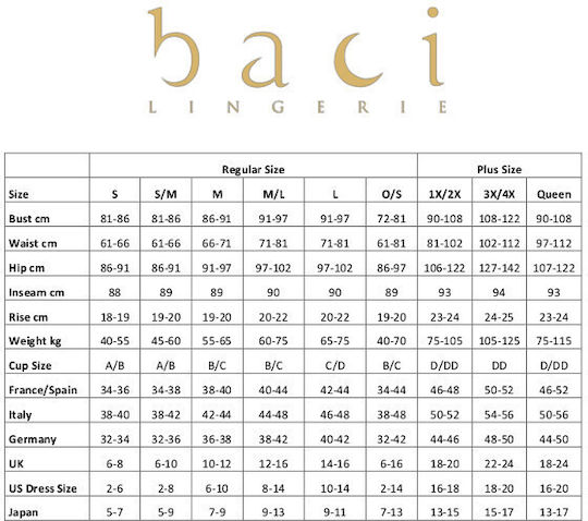 Baci Lingerie Sexy Kostüm Mehrfarbig