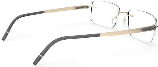 Silhouette Silhouette Metallischer Brillengestell Gold 5555 KK 7530