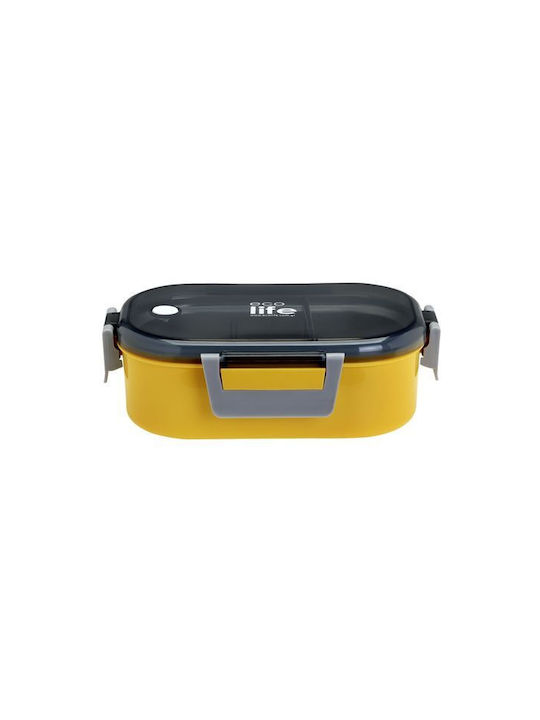 Ecolife Spoon Δοχείο Φαγητού Inox Κίτρινο 900ml