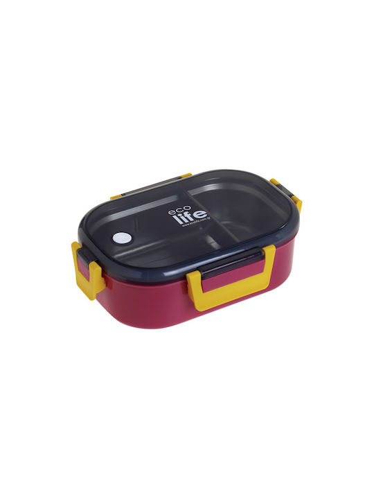 Ecolife Spoon Δοχείο Φαγητού Inox Ροζ 900ml