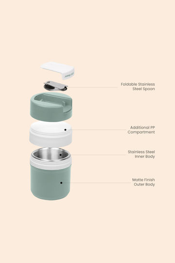 Pinnacle Δοχείο Φαγητού Inox Θερμός Μπλε 600ml