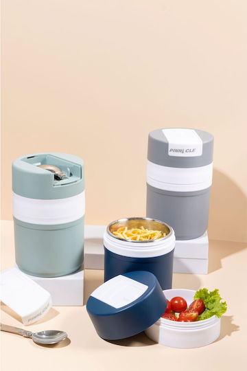 Pinnacle Δοχείο Φαγητού Inox Θερμός Μπλε 600ml