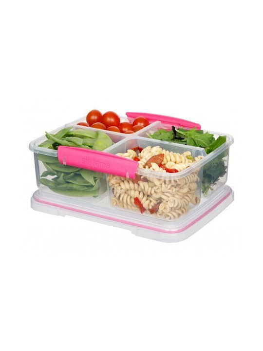 Sistema Quad Split Lunchbox Kunststoff Pink 1740ml 1Stück