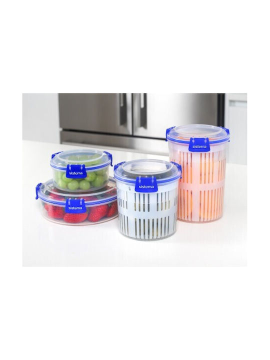 Sistema Klip It Plus Cutie pentru Mâncare Plastic Albastru Potrivit pentru Cuptor cu Microunde 640ml 1buc