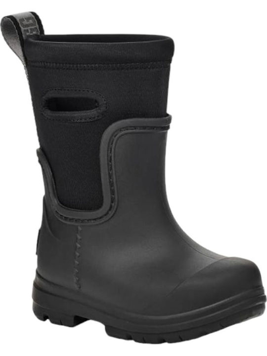 Kids Wellies Droplet with Internal Lining Black