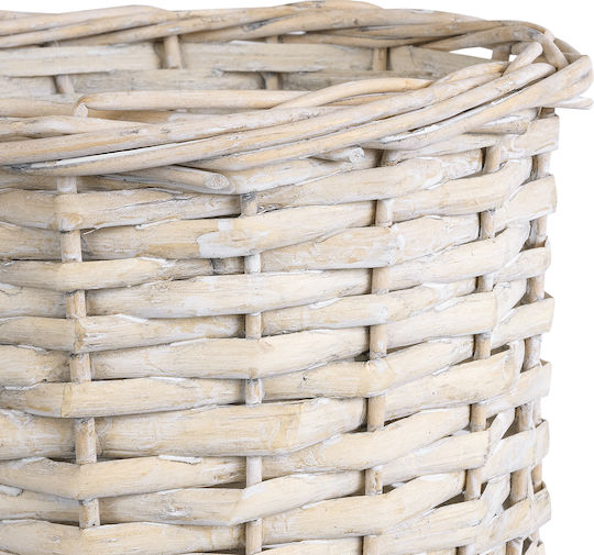 GloboStar Planter Wooden White with Stand 19x19x24cm.