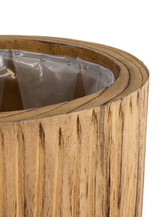 GloboStar Planter Wooden Brown with Stand 22x22x46cm.