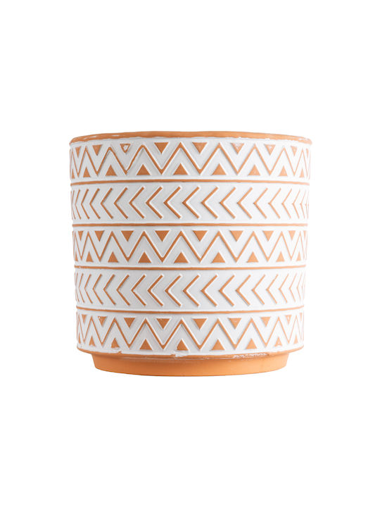 GloboStar Planter Ceramic White 17.5x17.5x16.5cm.