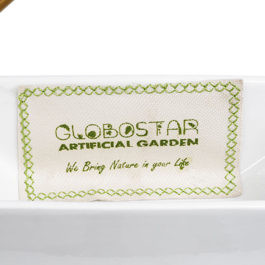 GloboStar Hängend Übertopf Keramik Weiß 18x10x18εκ.