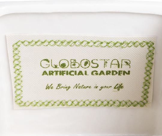 GloboStar Planter Ceramic White with Stand 16x16x16cm.
