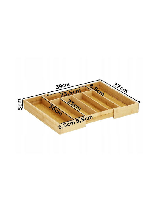 Opening Wooden Drawer Cutlery Tray 37x5x39cm