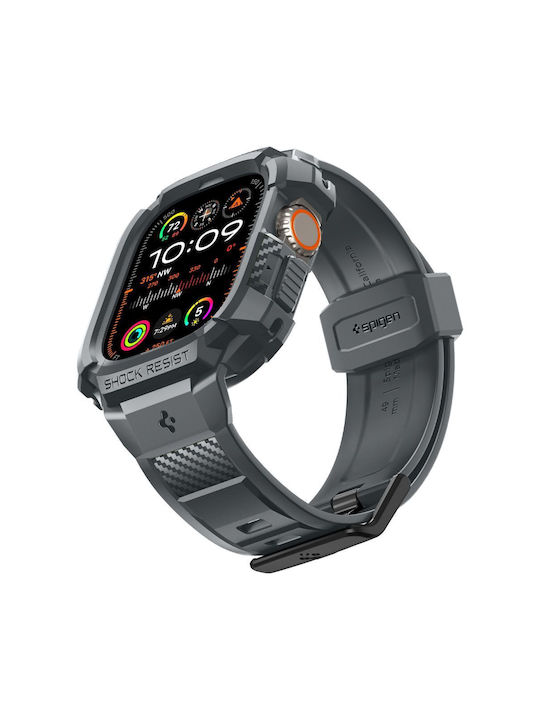 Spigen Rugged Armor ”pro” Λουράκι Σιλικόνης με Pin Γκρι (Apple Watch Ultra 49mm)