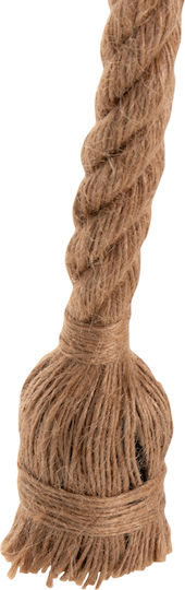 HomeMarkt Κρεμαστό Φωτιστικό Καφέ Boho με Σχοινί για Ντουί E27 5x5x108εκ.