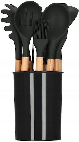 Springos Silicone Cooking Utensil Set Black 12pcs