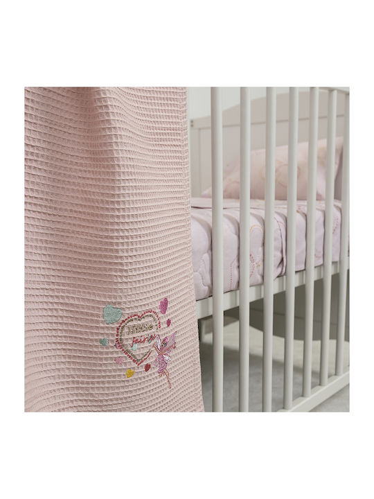 Naf Naf Одеяло Детско легло Pique Розов Salmon/Pink 140x110см.
