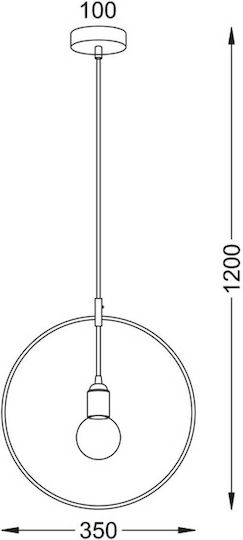 Aca Twiggy Deckenleuchte Kupfer mit E27 Fassung 35cm