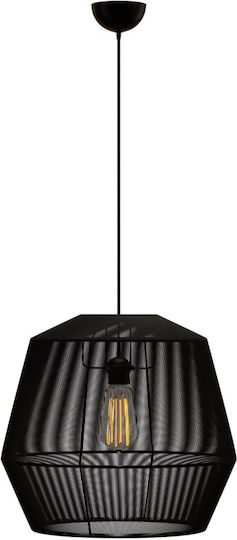Alphab2b Deckenleuchte Schwarz Boho mit Lampenbirnensockel E27 39x39x120cm